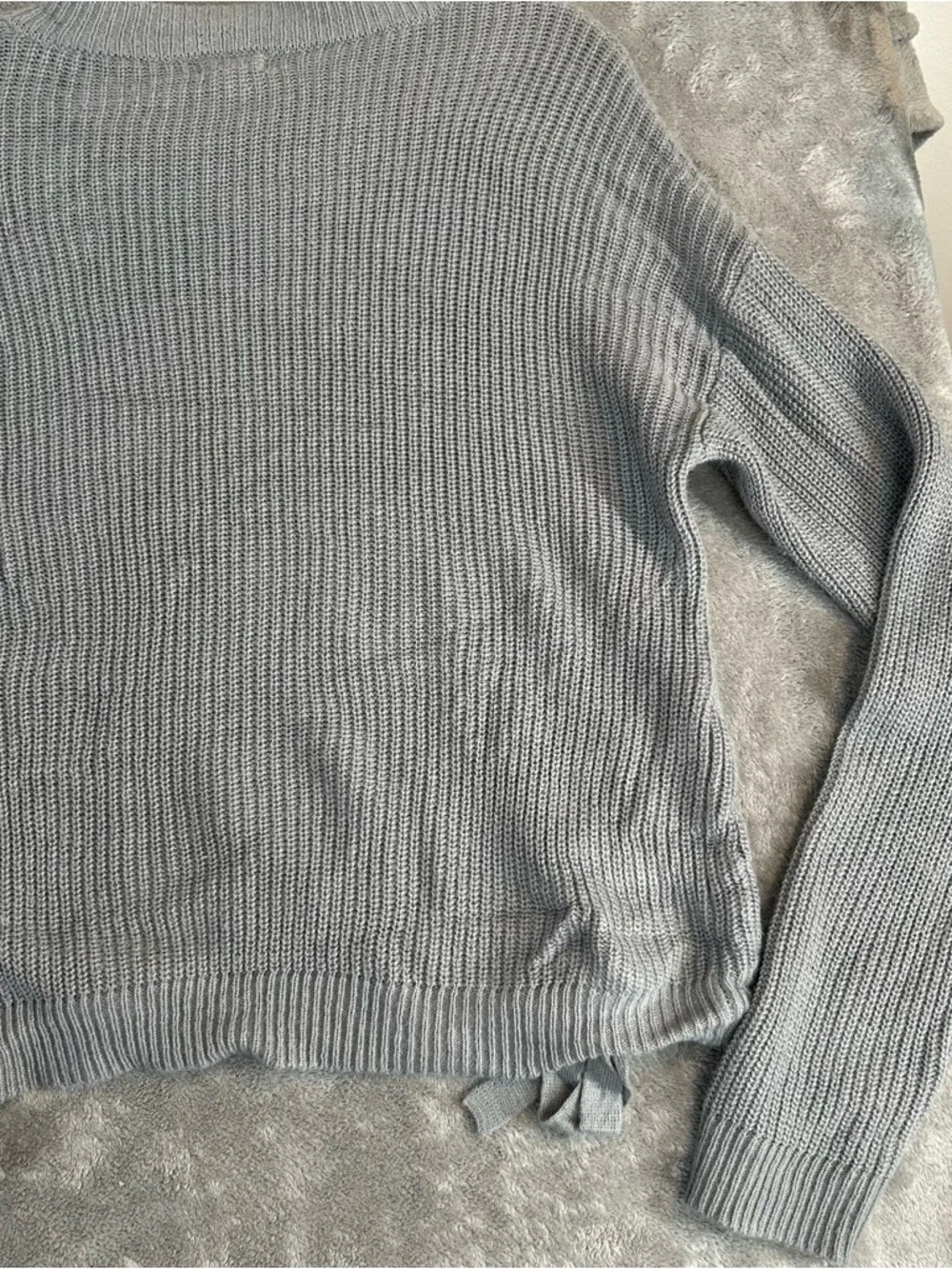 Eyeshadow‎ Trendy Long Sleeve Sweater Soft Knit Pullover Casual Gray Size XL